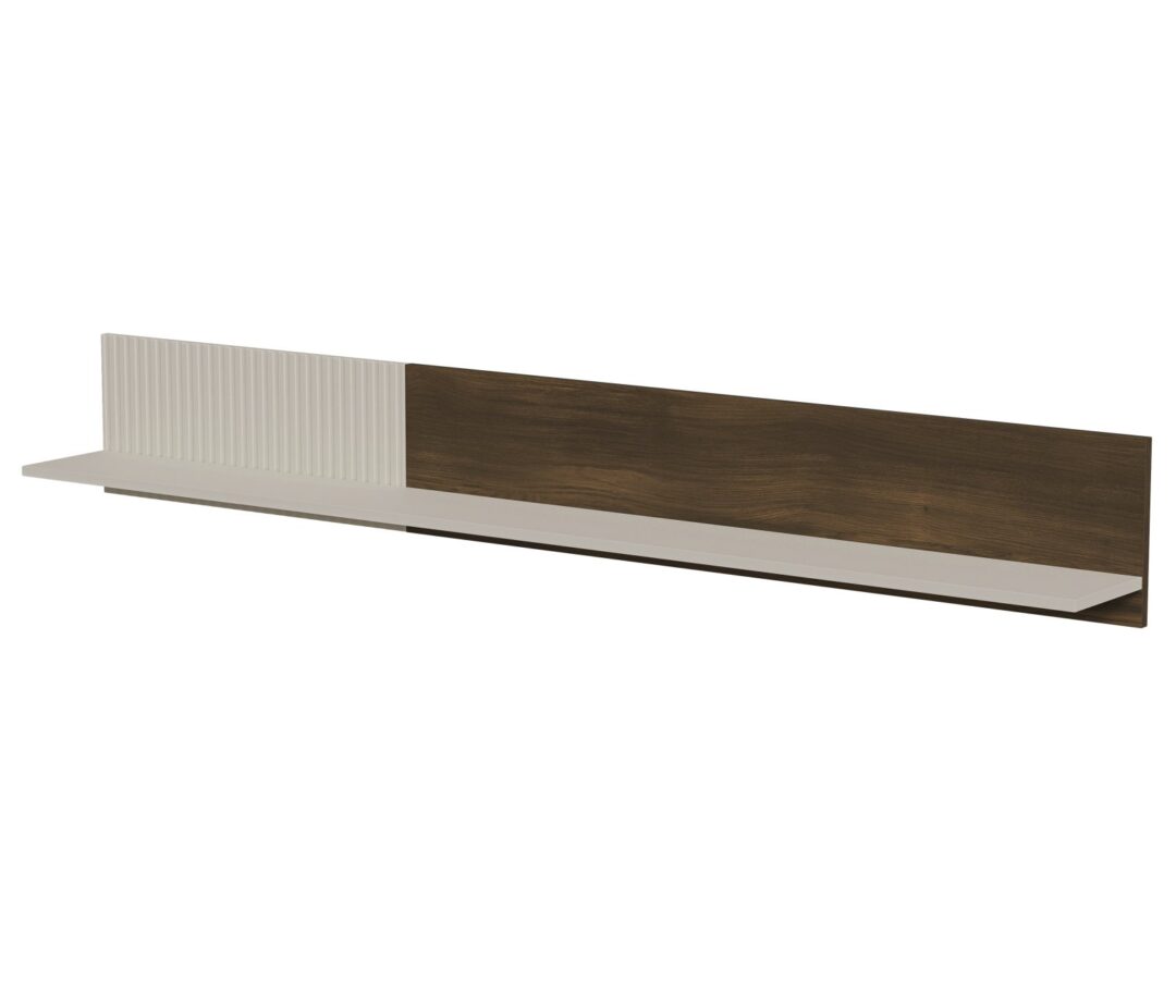 RANDOM 2 P-2 fali polc, szín: kasmír/dió/fekete