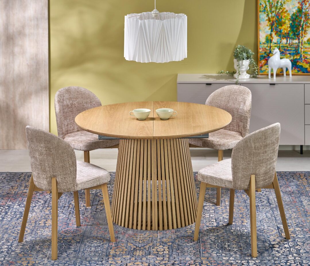 FARGO bővíthető étkezőasztal, téglalap alakú, szín: natúr